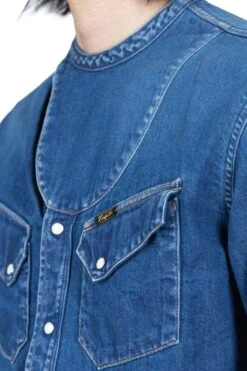 8oz Denim ROLLER Collar Baseball Western Shirt -Modish Attire Store Kapital 8oz Denim ROLLER Collar Baseball Western Shirt K2210LS093 ac 05 m