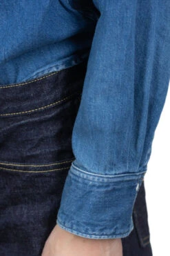 8oz Denim ROLLER Collar Baseball Western Shirt -Modish Attire Store Kapital 8oz Denim ROLLER Collar Baseball Western Shirt K2210LS093 ac 06 m