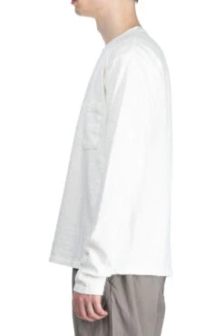 AMUSE Knit Pocket LS Tee - White -Modish Attire Store Kapital AMUSE Knit Pocket LS Tee White EK 1411LCA WH 03 m