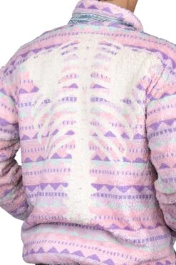 ASHLAND Stripe & BONE Fleece Zip Blouson - Pink -Modish Attire Store Kapital ASHLAND Stripe BONE Fleece Zip Blouson Pink K2210LC110 PK 07 m
