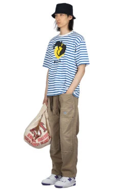 Border Jersey Crew T (CATPITAL) - Blue -Modish Attire Store Kapital Border Jersey Crew T CATPITAL Blue EK 957 1412 WBL 06 m