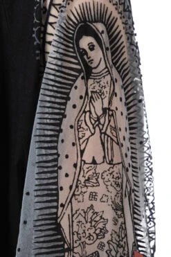 Burn-Out Jersey Raglan HUGE T (Virgin Mary) - Black -Modish Attire Store Kapital Burn Out Jersey Raglan HUGE T Virgin Mary Black EK 1254SCA BLK 05 m