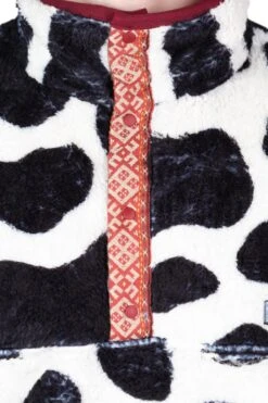 COW Fleece Pullover - White -Modish Attire Store Kapital COW Fleece Pullover White K2110LC102 WH 05 m