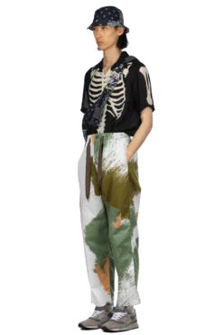 Combed Burberry BRUSH-CAMO EASY Pants - White -Modish Attire Store Kapital Combed Burberry BRUSH CAMO EASY Pants White K2305LP176 WH noe 07 m