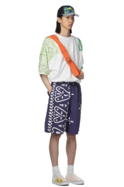 Combed Burberry Homongo Cross Easy Shorts - Navy -Modish Attire Store Kapital Combed Burberry Homongo Cross Easy Shorts Navy K2105SP153 NV 28 m