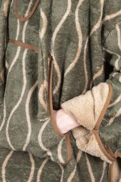 Drunk Stripe Fleece BAJA Parka - Khaki -Modish Attire Store Kapital Drunk Stripe Fleece BAJA Parka Khaki EK 1340 ac 06 m