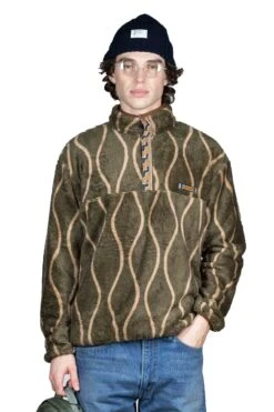 Drunk Stripe Fleece Pullover