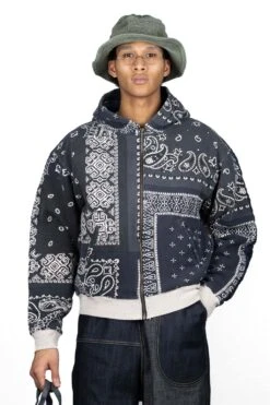 Fleece Knit BANDANA BIVOUAC Hooded Blouson
