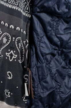 Fleecy Knit Bandana BIVOUAC Cardigan - Black -Modish Attire Store Kapital Fleecy Knit Bandana BIVOUAC Cardigan Black K1910LC072 BLK 28 m