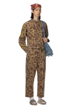 Herringbong HAPPY PEEK-A-BOO Camo NIME Pants -Modish Attire Store Kapital Herringbong HAPPY PEEK A BOO Camo NIME Pants K2209LP025 ac 28 m