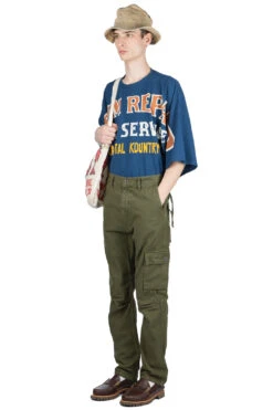 Light Canvas RINGOMAN Cargo Pants - Khaki -Modish Attire Store Kapital Light Canvas RINGOMAN Cargo Pants Khaki EK 562 KHA 08 m