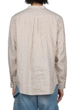 Linen CHIMA-MON Stand Collar Shirt -Modish Attire Store Kapital Linen CHIMA MON Stand Collar Shirt K2304LS108 noe 04 m