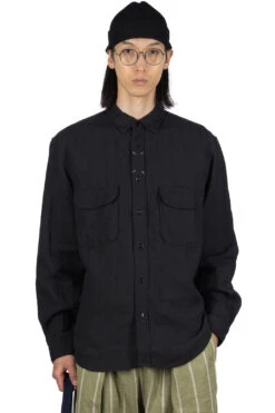 Linen CLIP Shirt - Black