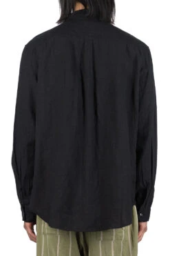 Linen CLIP Shirt - Black -Modish Attire Store Kapital Linen CLIP Shirt Black K2303LS055 BLK noe 04 m
