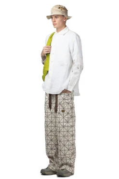 Linen Drawn Work Hippie Sleeve Shirt -Modish Attire Store Kapital Linen Drawn Work Hippie Sleeve Shirt EK 1409LS WH noe 07a m