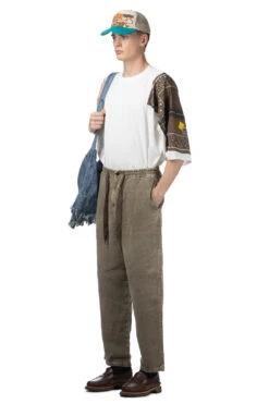 Linen Heavy Canvas EASY Pants - Grey -Modish Attire Store Kapital Linen Heavy Canvas EASY Pants Grey K2304LP118 ac 08 m