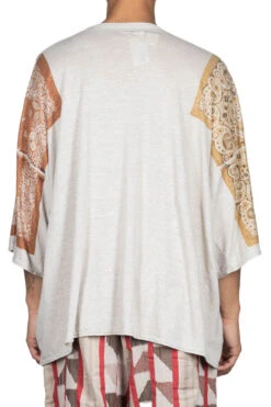 Linen Jersey Bandana HUGE-T (Botanical) - L. Brown -Modish Attire Store Kapital Linen Jersey Bandana HUGE T Botanical L Brown K2205SC125 LBR 36 m