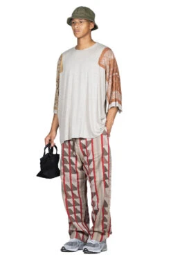 Linen Jersey Bandana HUGE-T (Botanical) - L. Brown -Modish Attire Store Kapital Linen Jersey Bandana HUGE T Botanical L Brown K2205SC125 LBR 39 m