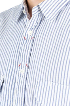 OX Stripe Clip Shirt - Blue -Modish Attire Store Kapital OX Stripe Clip Shirt Blue K2309LS038 05