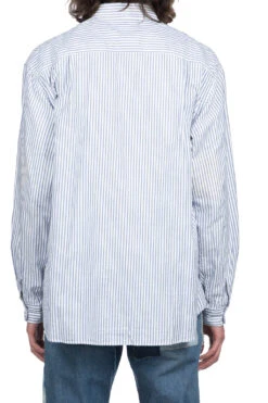 OX Stripe Drizzler Work Shirt - Blue -Modish Attire Store Kapital OX Stripe Drizzler Work Shirt Blue K2309LS070 BL 04