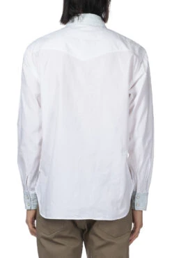 OX X Denim HUSKY Western Shirt - White -Modish Attire Store Kapital OX x Denim HUSKY Western Shirt White K2403LS041 WH noe 14 m