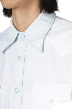 OX X Denim HUSKY Western Shirt - White -Modish Attire Store Kapital OX x Denim HUSKY Western Shirt White K2403LS041 WH noe 15 m