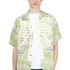 Rayon KAMEKAMEHA BONE Aloha Shirt - Khaki