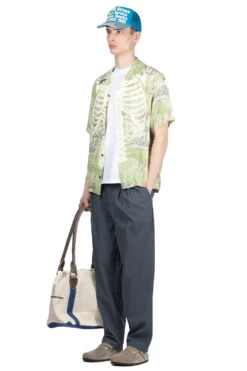 Rayon KAMEKAMEHA BONE Aloha Shirt - Khaki -Modish Attire Store Kapital Rayon KAMEKAMEHA BONE Aloha Shirt Khaki EK 1214SS KHA 08 m