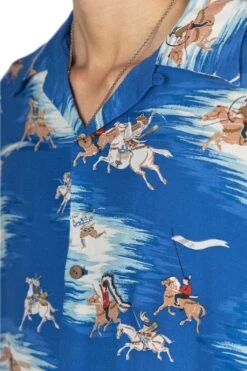 Rayon KAMIKAZE Aloha Shirt - Blue -Modish Attire Store Kapital Rayon KAMIKAZE Aloha Shirt Blue K2305SS196 05 m