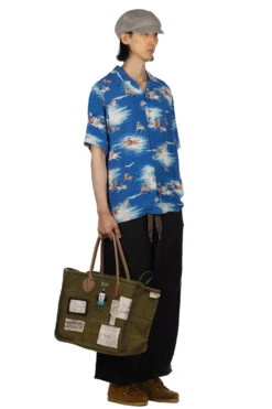 Rayon KAMIKAZE Aloha Shirt - Blue -Modish Attire Store Kapital Rayon KAMIKAZE Aloha Shirt Blue K2305SS196 07 m