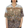 Rayon NABAJO LAND Aloha Shirt - Light Grey