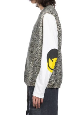 SWT Knit Python BIG Vest -Modish Attire Store Kapital SWT Knit Python BIG Vest K2311SC165 GRY 03 m