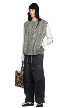 SWT Knit Python BIG Vest -Modish Attire Store Kapital SWT Knit Python BIG Vest K2311SC165 GRY 07 m