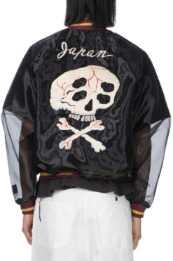 Sheer Pearl Souvenir JKT (RAIN SKULL) - Black -Modish Attire Store Kapital Sheer Pearl Souvenir JKT RAIN SKULL Black K2404LJ147 BLK 14 m