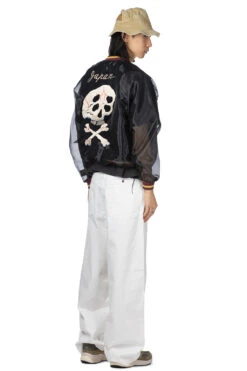 Sheer Pearl Souvenir JKT (RAIN SKULL) - Black -Modish Attire Store Kapital Sheer Pearl Souvenir JKT RAIN SKULL Black K2404LJ147 BLK 21 m