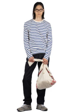 Stripe Jersey Crew LS Tee (RAINBOWY Patch) - Natural X Blue 15 Stripe Jersey Crew LS Tee (RAINBOWY Patch) - Natural X Blue -Modish Attire Store Kapital Stripe Jersey Crew LS Tee RAINBOWY Patch Natural x Blue EK 1432 NBL 08 m