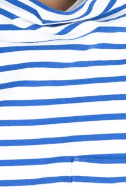 Stripe Jersey GANDHI Long Sleeve T - White X Blue -Modish Attire Store Kapital Stripe Jersey GANDHI Long Sleeve T White x Blue EK 1259 WBL 05 m