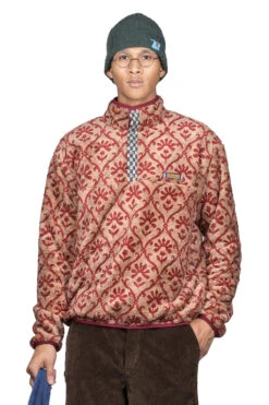 Front Page 22 YOSEMITE Arabesque Fleece Pullover - Beige