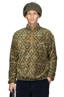 Front Page 20 YOSEMITE Arabesque Fleece Pullover - Khaki