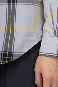 TYP Check Loose Fit BC Shirt - Grey X Black -Modish Attire Store Manual Alphabet TYP Check Loose Fit BC Shirt Grey x Black MA S 710 06