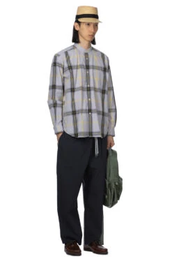 TYP Check Loose Fit BC Shirt - Grey X Black -Modish Attire Store Manual Alphabet TYP Check Loose Fit BC Shirt Grey x Black MA S 710 08