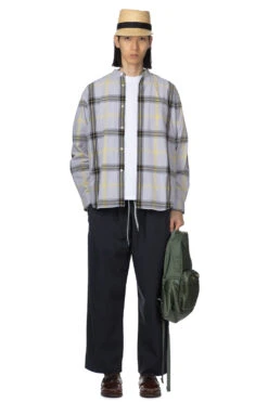 TYP Check Loose Fit BC Shirt - Grey X Black -Modish Attire Store Manual Alphabet TYP Check Loose Fit BC Shirt Grey x Black MA S 710 09