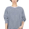 COOLMAX Stripe Jersey LS Tee - Navy X White