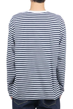 COOLMAX Stripe Jersey LS Tee - Navy X White -Modish Attire Store Nanamica COOLMAX Stripe Jersey LS Tee Navy x White SUHS423U NW 04 m