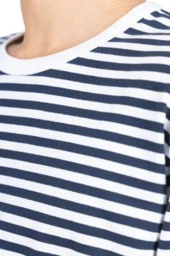 COOLMAX Stripe Jersey LS Tee - Navy X White -Modish Attire Store Nanamica COOLMAX Stripe Jersey LS Tee Navy x White SUHS423U NW 05 m