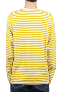 COOLMAX Stripe Jersey LS Tee - Yellow X Natural -Modish Attire Store Nanamica COOLMAX Stripe Jersey LS Tee Yellow x Natural SUHS423U YN 04 m