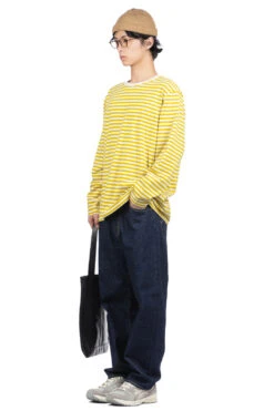 COOLMAX Stripe Jersey LS Tee - Yellow X Natural -Modish Attire Store Nanamica COOLMAX Stripe Jersey LS Tee Yellow x Natural SUHS423U YN 07 m