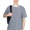 COOLMAX Stripe Jersey Tee - Navy X White