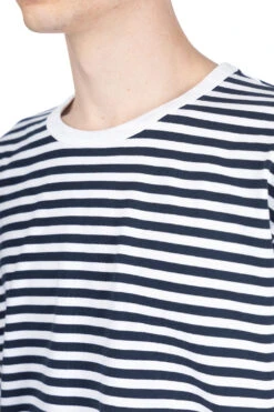 COOLMAX Stripe Jersey Tee - Navy X White -Modish Attire Store Nanamica COOLMAX Stripe Jersey Tee Navy x White SUHS425U NW 05 m