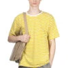 COOLMAX Stripe Jersey Tee - Yellow X Natural